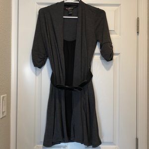 Half Sleeve Cardigan Dress